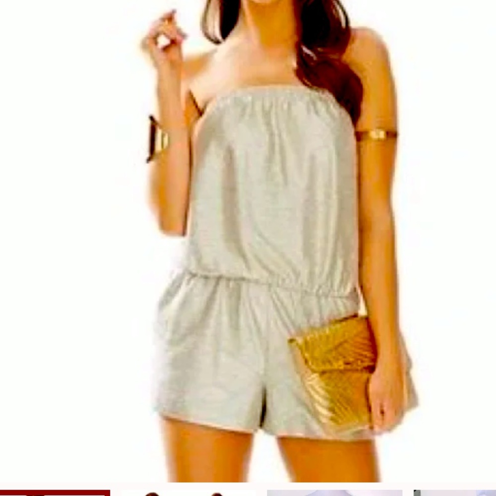 Lilly Pulitzer Gold Metallic Romper